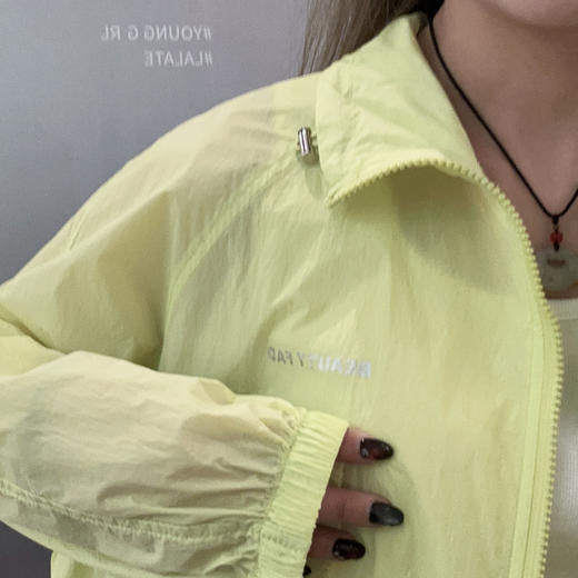 MZ立领抽绳大口袋风衣外套（绿）春季951010170321 商品图3