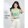 【专属特价】熙世界淡人穿搭复古油画印花T恤短袖女夏艺术感宽松休闲圆领上衣 商品缩略图3