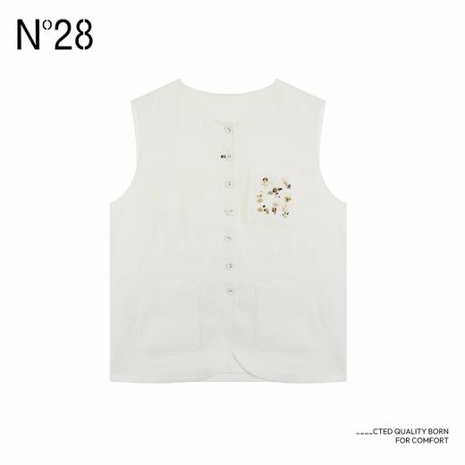 N°28 2025夏季新款外搭马甲刺绣百搭复古上衣885242B526 商品图2