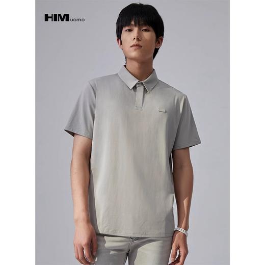 HIM漢崇 潮流时尚翻领T恤简约基础款纯色百搭商务POLO衫 2026夏季 商品图2