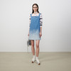 lost in echo2025春夏新款镂空吊带渐变牛仔中长款连衣裙A字裙女 商品缩略图0
