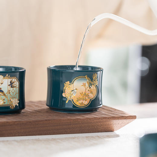 因为有你 温暖四季｜《温暖四季》感温变色茶杯｜春夏秋冬 四季杯 礼品杯 感温变色杯 竹节杯 商品图7