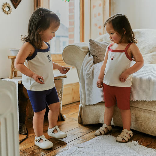 【云优选】lelejove北欧风儿童短裤25夏新款骑行裤宝宝纯棉短袖T恤吊带背心 商品图1