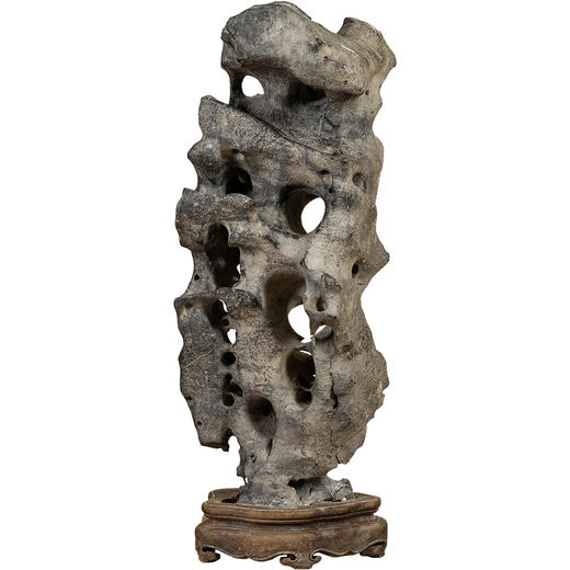 清 黑太湖石立峰文房赏石 商品图5