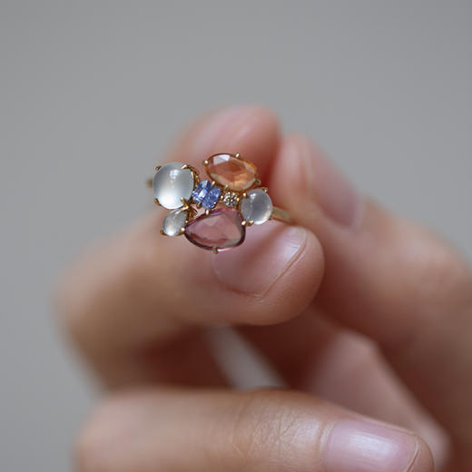 「云霓之望」18K黄白翡翠戒指 商品图2