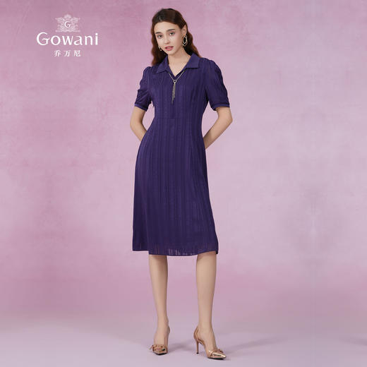 乔万尼真丝连衣裙新款 100%桑蚕丝提花缎EM2E765 商品图1