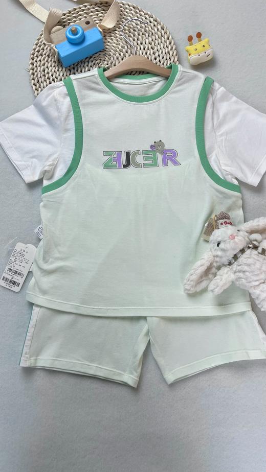 卓儿短袖运动风夏季套装大码宝宝清凉家居服可外穿 商品图3