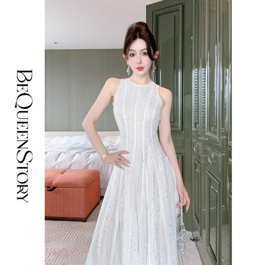 余潇潇【夏夜银河】轻奢时尚立体花边设计感背心&短袖连衣裙新款 商品图4