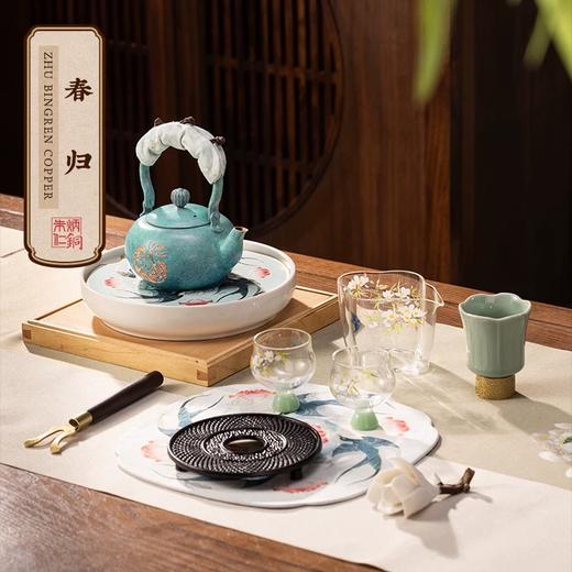 朱炳仁·铜-春归茶礼套装 | 国大师监制，以春归燕入壶，雅致非凡【预售20天发货】 商品图0
