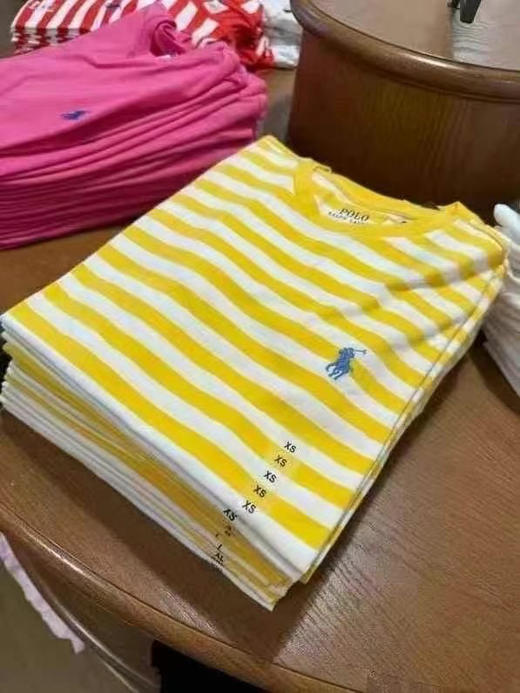 条纹控收！RL Polo拉夫劳伦 女士圆领短袖T恤 商品图3