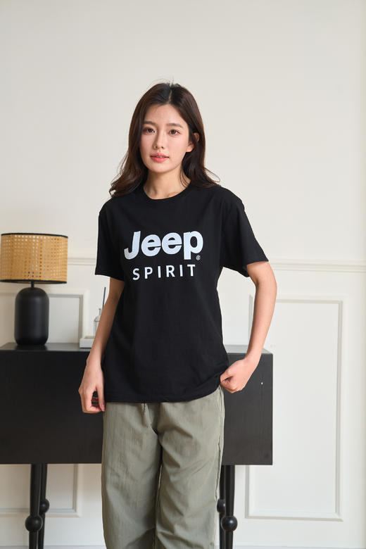 【3件79.9 彰显个性印花】JEEPSPIRIT吉普240g纯棉情侣圆领T恤（11款可选，加购3件自动满减） 商品图3