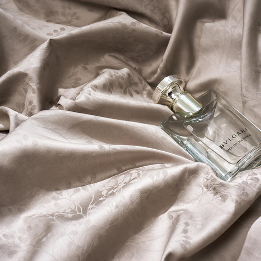 60长绒棉全棉四件套纯色大提花  叶琳-宫廷咖 商品图3