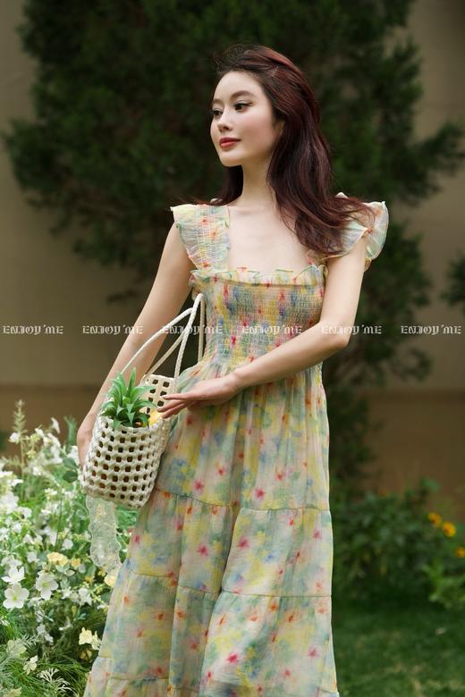 【门店同款】ENJOY夏季“悠然之境”莫奈花园飞袖裙 162343444 商品图2