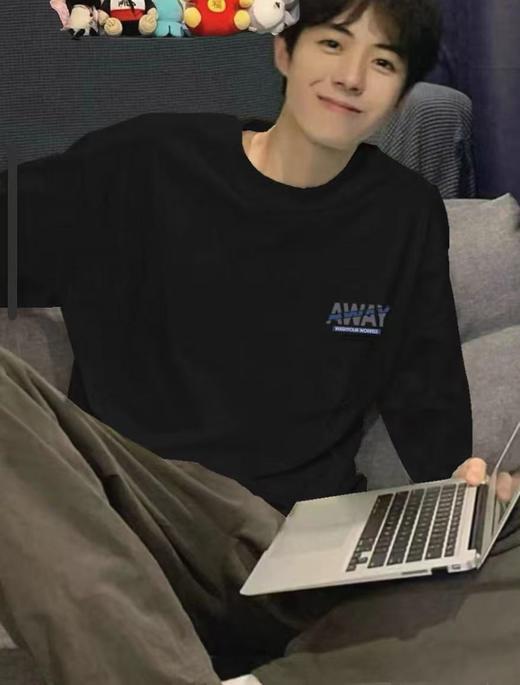 工厂直促价【100%棉】情侣（AWAY涂鸦-侧标）柯式印花短袖T恤-喜出 商品图2