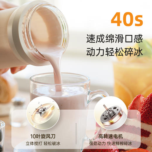 BRUNO榨汁杯多功能便携直饮果汁杯充电无线户外鲜榨果汁机果冻杯BZK - ZZJ04G01 商品图3