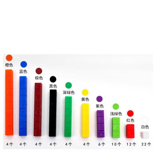 七色花 砝码数棒组QA20312-AR早教幼儿园教具数学益智玩具 商品图3