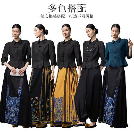 【林栖设计小店】桑蚕丝香云纱衬衫复古优雅新中式2025夏季新品翻领上衣女T1952371 商品图12