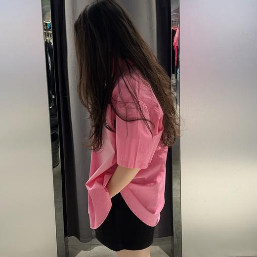 MZ单口袋前撞色洗水短袖衬衫（红）夏季952010500321 商品图2