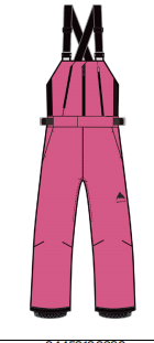 25/26BURTON雪服M VANGUARD DRY RIDE 3L BIB CARMINE ROSE