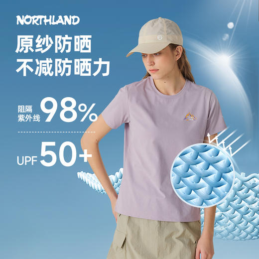 【徒步中国】诺诗兰 向海女式圆领短袖T恤 NTSFT2224E 商品图1