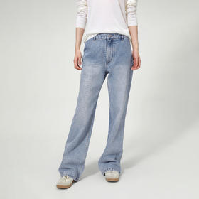 ROMI STUDIO“原味丹宁”100%长绒竹节棉绳染直筒牛仔裤RW24WXD0983