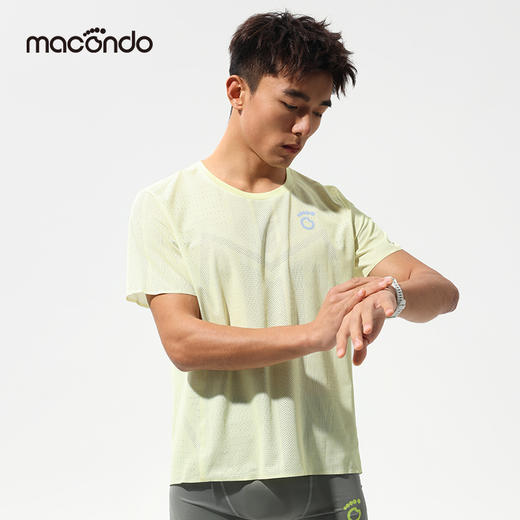 马孔多风洞短袖T恤 汗区大网孔 吸湿速干 超轻 透气 贴合0感 夜跑反光标 商品图3