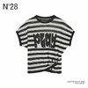 N°28 2025夏季新款百搭短袖T恤条纹字母印花上衣895241M121 商品缩略图2