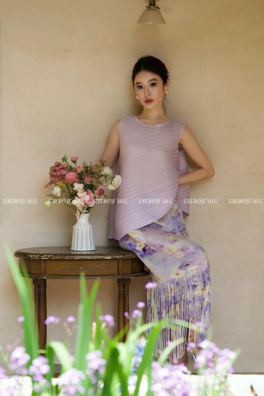 【门店同款】ENJOY夏季风褶衣压褶上衣 162264842 商品图0