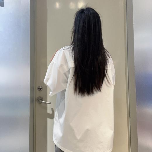 MZ胸前小图标短袖衬衫（白红绿）夏季952010230321 商品图1