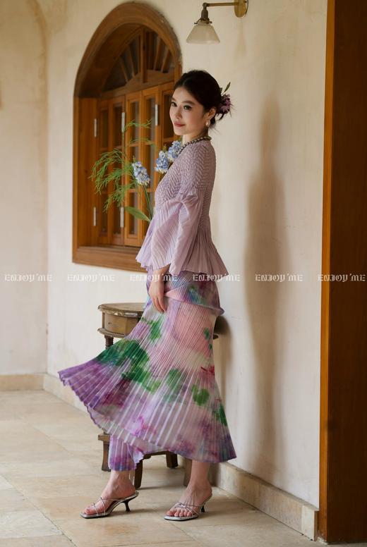 【门店同款】ENJOY夏季风褶衣水墨画鱼尾半裙 162264818 商品图1