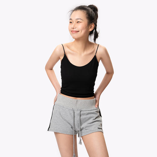 靴下物黑色细肩带美背吊带文胸一体带胸垫女夏季薄款内搭打底背心 商品图4