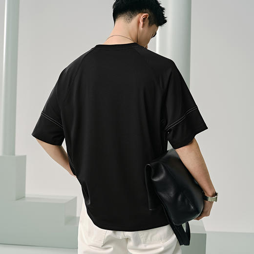 GXG男装 零压系列速干撞色设计圆领短袖T恤男士上衣  夏热卖 商品图4