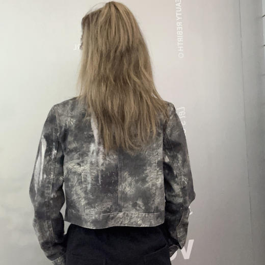 Z 翻领双口袋刷色外套（灰）春季251050240321 商品图1