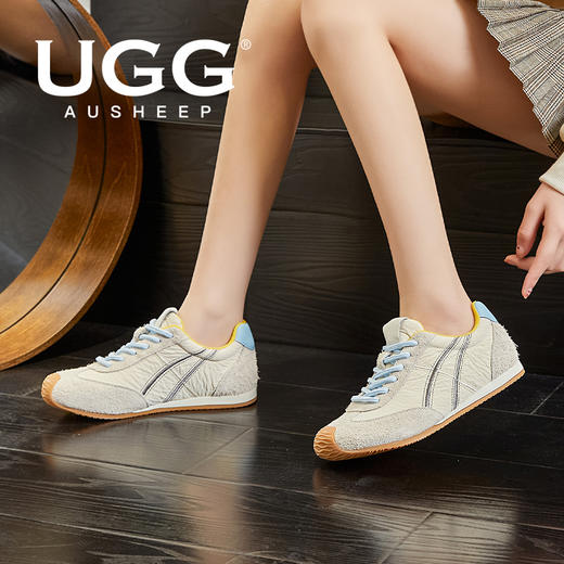 澳洲UGG拼接真皮女鞋百搭德训鞋 商品图14