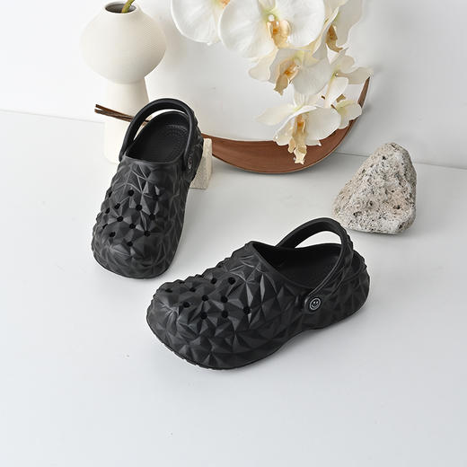 经典鲨2025夏季新品时尚潮流洞洞鞋柔软舒适通勤沙滩凉鞋女KG297-529011 商品图4