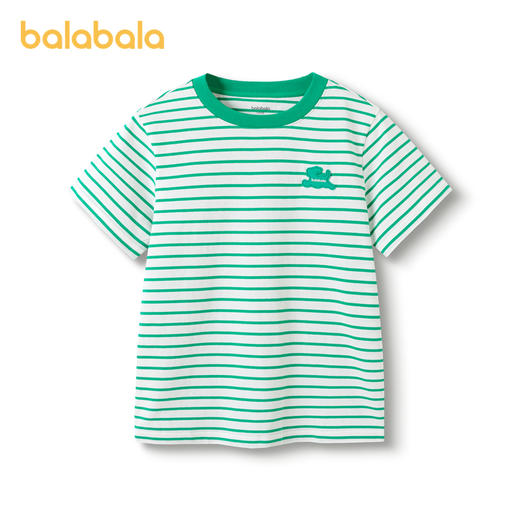 巴拉巴拉男童t恤女童短袖上衣夏装纯棉亲子装条纹时尚舒适百搭潮 商品图4