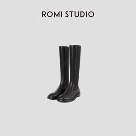 ROMI STUDIO长腿丽器高定意大利胎小牛配羊皮高筒骑士靴 B2239