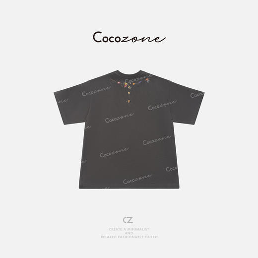 COCO ZONE刘一一 【波嬉风】定位印花全棉针织短袖T恤CD2A0901 商品图1