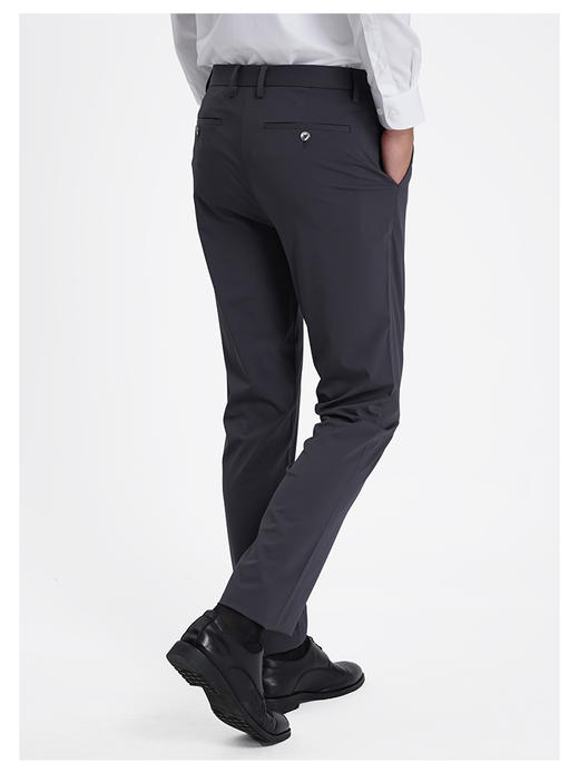 callisto深灰弹力直筒休闲裤 商品图4