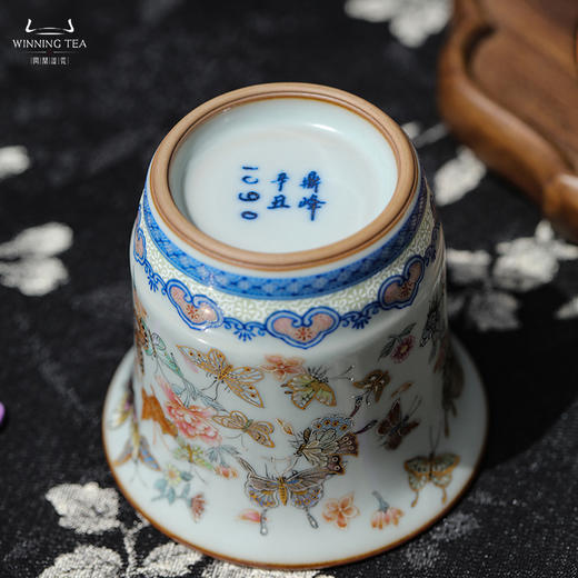 问鼎汝瓷鼎峰柴窑天青竹节杯（翩翩起舞） 商品图5