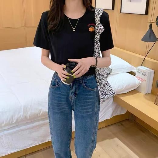 工厂直促价【100%棉】情侣（南瓜-侧标）柯式印花短袖T恤-喜出 商品图0