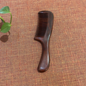 16cm小叶紫檀素手柄梳