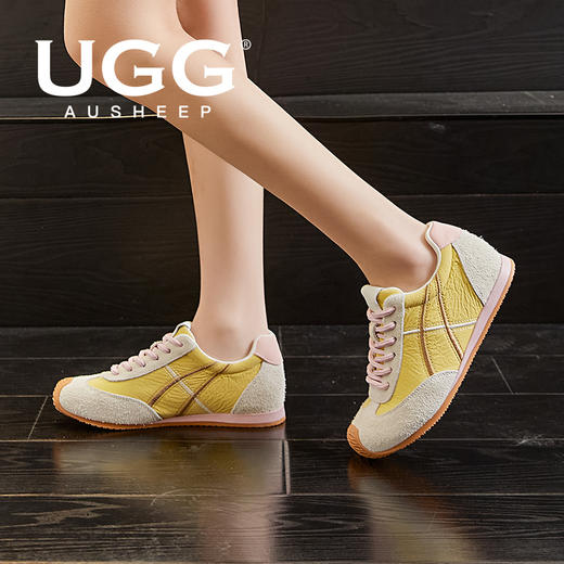 澳洲UGG拼接真皮女鞋百搭德训鞋 商品图8