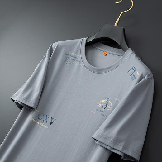 【棉质】【DWP】大依优型大码短袖T恤圆领体恤加肥加大男士大号透气舒适夏季半袖 商品图5