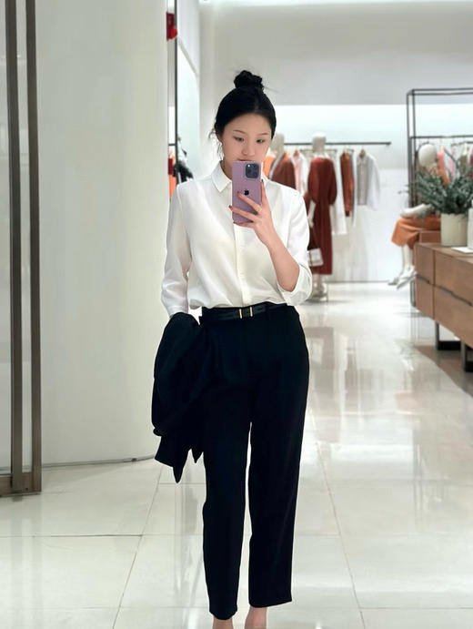 418-1 小禾七分袖翻领衬衫 商品图3