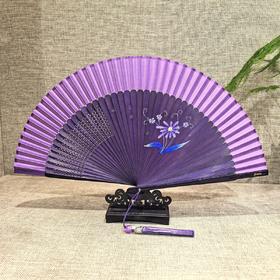 真丝绢扇°（图案颜色随机）