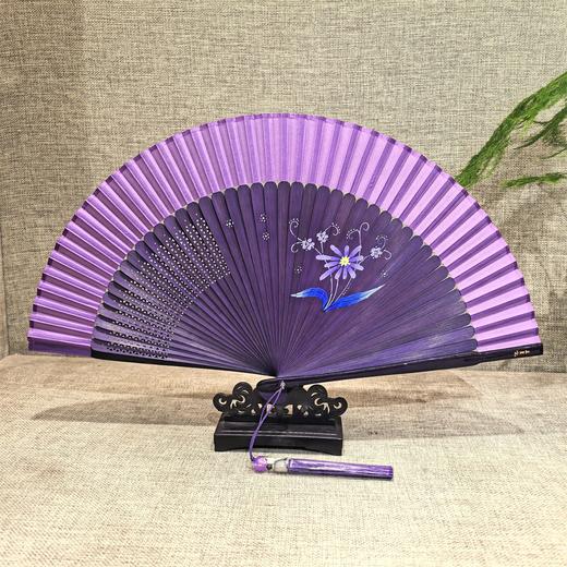 真丝绢扇°（图案颜色随机） 商品图0