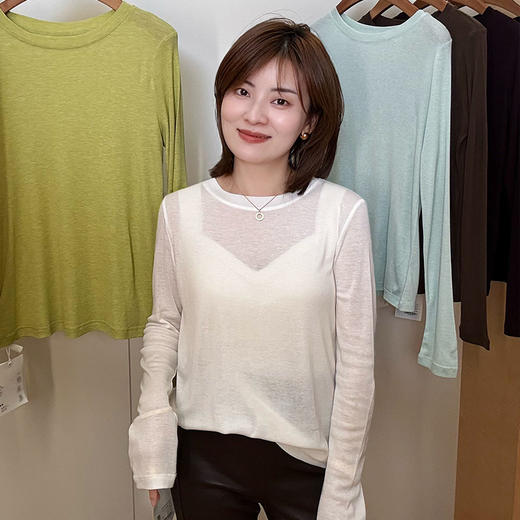 【部分现货】良木礼桑蚕丝长T(528876) 商品图0