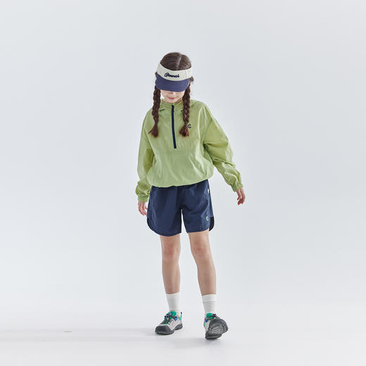 【代发】女童纯色五分休闲裤 cicochild春夏中大童亲子运动轻量化短裤藏青/军绿 商品图3