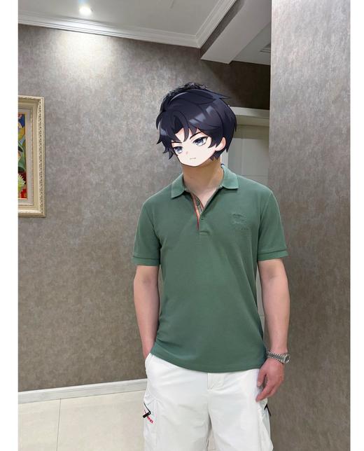 BUR战马刺绣三粒扣珠地Polo衫 纯棉大网孔蜂窝编织珠地 商品图7